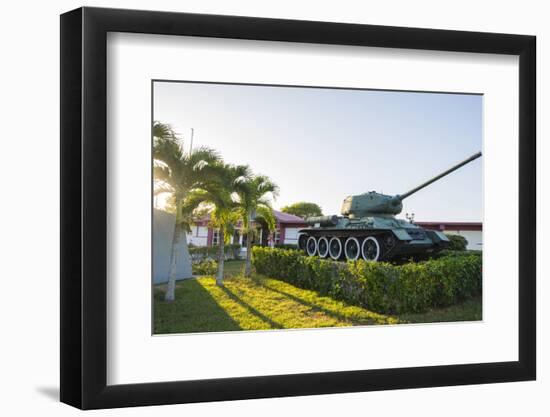 Cuba. Matanzas. Playa Giron. Tank Used in the Bay of Pigs Battle-Inger Hogstrom-Framed Photographic Print