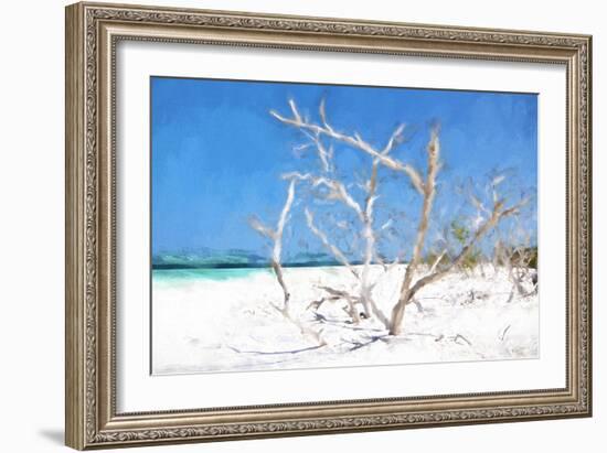 Cuba Painting - Beach Trees II-Philippe Hugonnard-Framed Art Print