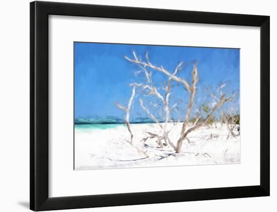 Cuba Painting - Beach Trees II-Philippe Hugonnard-Framed Art Print