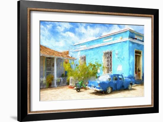 Cuba Painting - Blue Life-Philippe Hugonnard-Framed Art Print