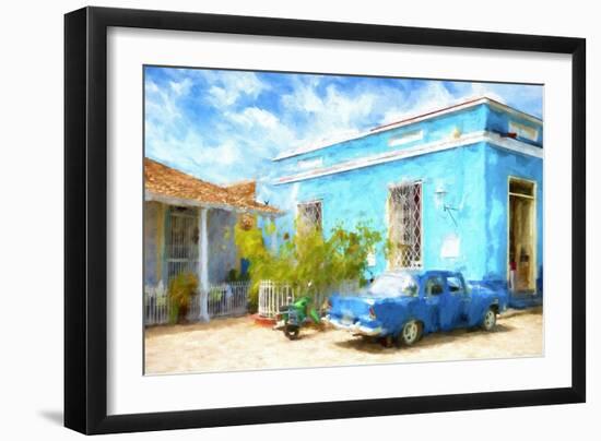 Cuba Painting - Blue Life-Philippe Hugonnard-Framed Art Print