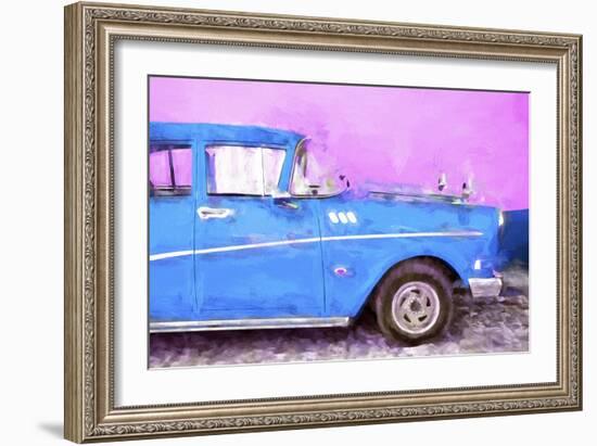 Cuba Painting - Blue Sensation-Philippe Hugonnard-Framed Art Print