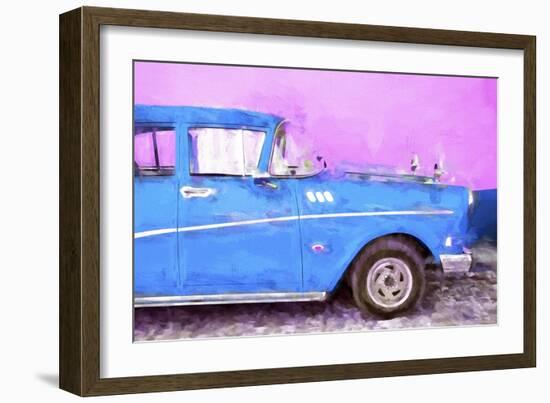 Cuba Painting - Blue Sensation-Philippe Hugonnard-Framed Art Print