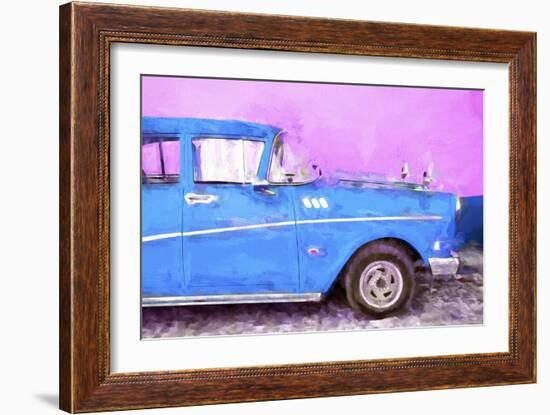 Cuba Painting - Blue Sensation-Philippe Hugonnard-Framed Art Print