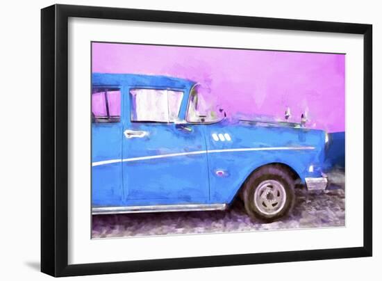 Cuba Painting - Blue Sensation-Philippe Hugonnard-Framed Art Print