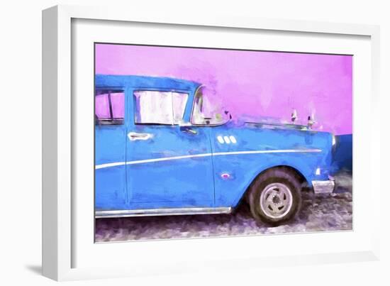 Cuba Painting - Blue Sensation-Philippe Hugonnard-Framed Art Print