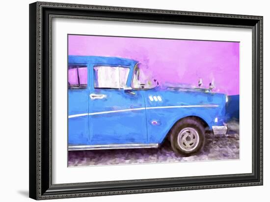 Cuba Painting - Blue Sensation-Philippe Hugonnard-Framed Art Print