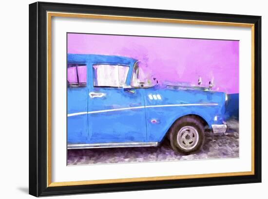 Cuba Painting - Blue Sensation-Philippe Hugonnard-Framed Art Print