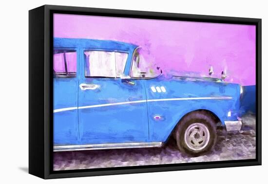 Cuba Painting - Blue Sensation-Philippe Hugonnard-Framed Stretched Canvas