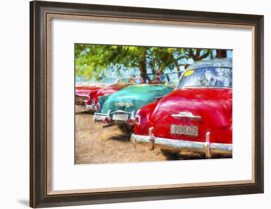 Cuba Painting - Cuba Classic Cars-Philippe Hugonnard-Framed Art Print