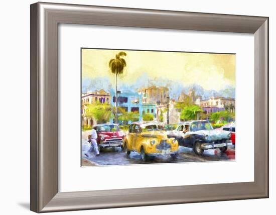 Cuba Painting - Havana Classic Cars-Philippe Hugonnard-Framed Art Print