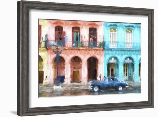 Cuba Painting - Instant of Life in Havana-Philippe Hugonnard-Framed Art Print