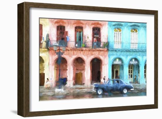 Cuba Painting - Instant of Life in Havana-Philippe Hugonnard-Framed Art Print