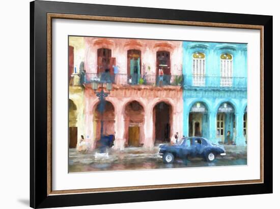 Cuba Painting - Instant of Life in Havana-Philippe Hugonnard-Framed Art Print