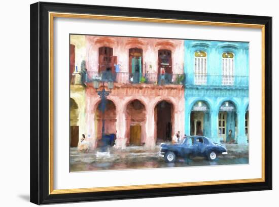 Cuba Painting - Instant of Life in Havana-Philippe Hugonnard-Framed Art Print