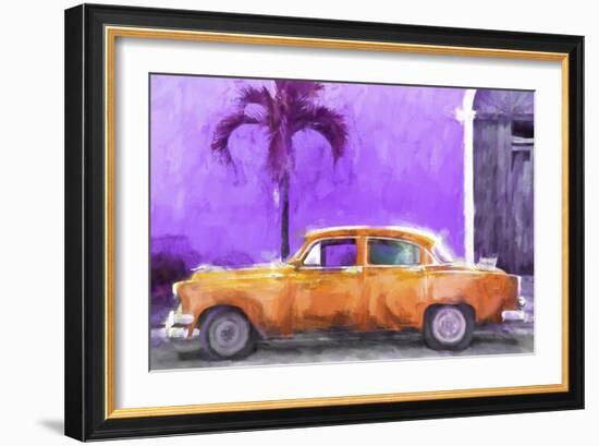 Cuba Painting - Orange Chevrolet-Philippe Hugonnard-Framed Premium Giclee Print