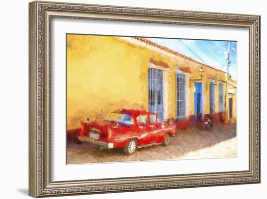 Cuba Painting - Red Line-Philippe Hugonnard-Framed Premium Giclee Print