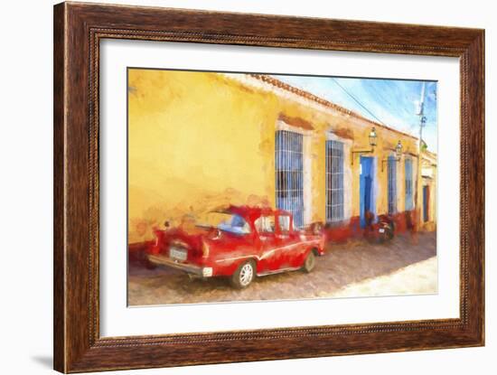 Cuba Painting - Red Line-Philippe Hugonnard-Framed Premium Giclee Print