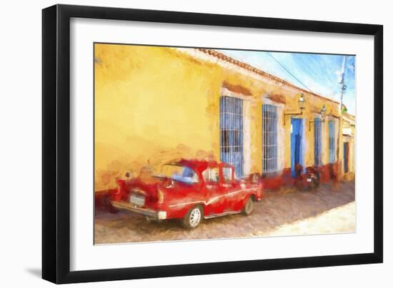 Cuba Painting - Red Line-Philippe Hugonnard-Framed Premium Giclee Print