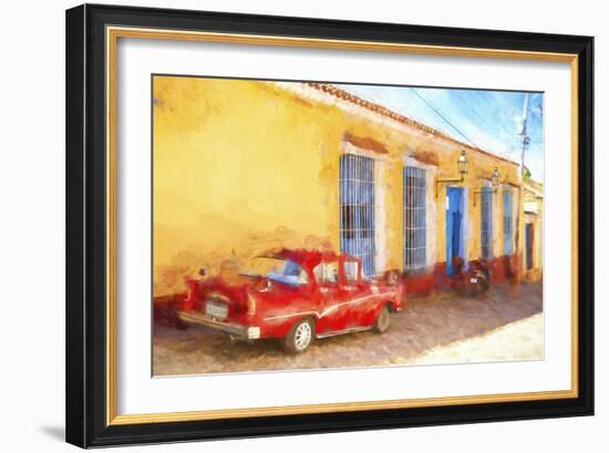Cuba Painting - Red Line-Philippe Hugonnard-Framed Art Print