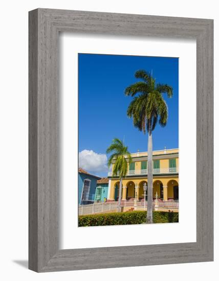 Cuba, Sancti Spiritus Province, Trinidad. Colorful Buildings Line the Squares-Inger Hogstrom-Framed Photographic Print