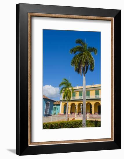 Cuba, Sancti Spiritus Province, Trinidad. Colorful Buildings Line the Squares-Inger Hogstrom-Framed Photographic Print