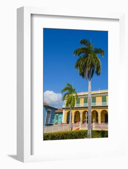 Cuba, Sancti Spiritus Province, Trinidad. Colorful Buildings Line the Squares-Inger Hogstrom-Framed Photographic Print