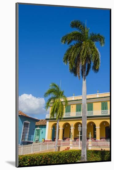 Cuba, Sancti Spiritus Province, Trinidad. Colorful Buildings Line the Squares-Inger Hogstrom-Mounted Photographic Print