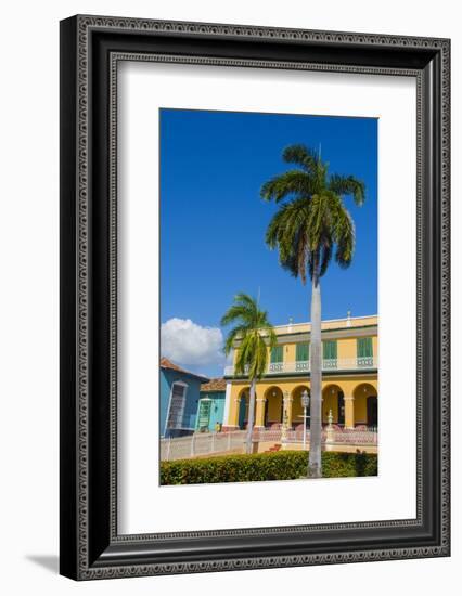 Cuba, Sancti Spiritus Province, Trinidad. Colorful Buildings Line the Squares-Inger Hogstrom-Framed Photographic Print