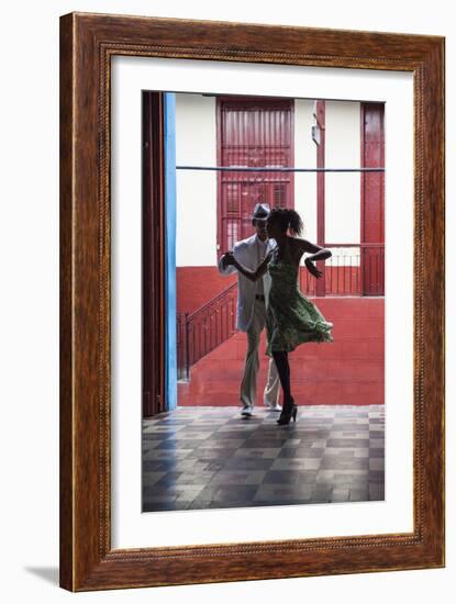 Cuba, Santiago De Cuba Province, Santiago De Cuba, Historical Center, Calle Heredia, Artex Bar-Jane Sweeney-Framed Premium Photographic Print