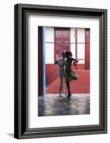 Cuba, Santiago De Cuba Province, Santiago De Cuba, Historical Center, Calle Heredia, Artex Bar-Jane Sweeney-Framed Photographic Print