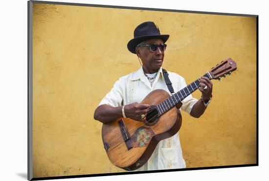 Cuba, Santiago De Cuba Province, Santiago De Cuba, Historical Center, Musician-Jane Sweeney-Mounted Photographic Print