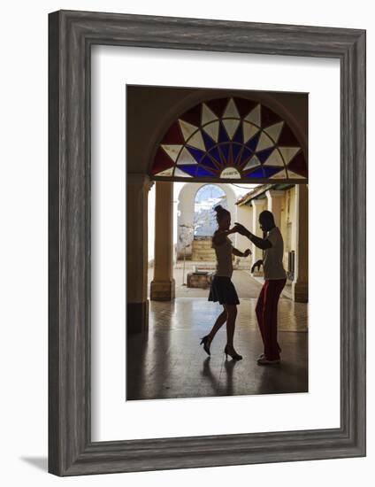 Cuba, Trinidad, Casa De Culture, Couple Salsa Dancing-Jane Sweeney-Framed Photographic Print