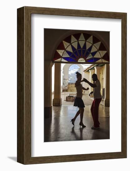 Cuba, Trinidad, Casa De Culture, Couple Salsa Dancing-Jane Sweeney-Framed Photographic Print