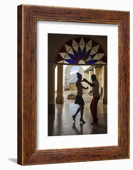 Cuba, Trinidad, Casa De Culture, Couple Salsa Dancing-Jane Sweeney-Framed Photographic Print