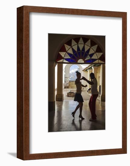 Cuba, Trinidad, Casa De Culture, Couple Salsa Dancing-Jane Sweeney-Framed Photographic Print