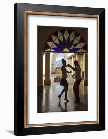 Cuba, Trinidad, Casa De Culture, Couple Salsa Dancing-Jane Sweeney-Framed Photographic Print