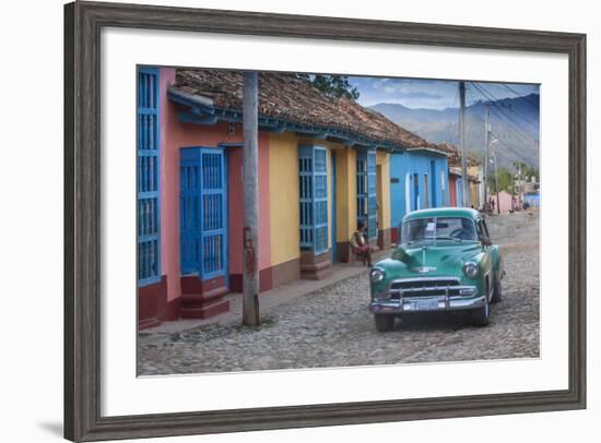 Cuba, Trinidad, Classic American Car in Historical Center-Jane Sweeney-Framed Photographic Print