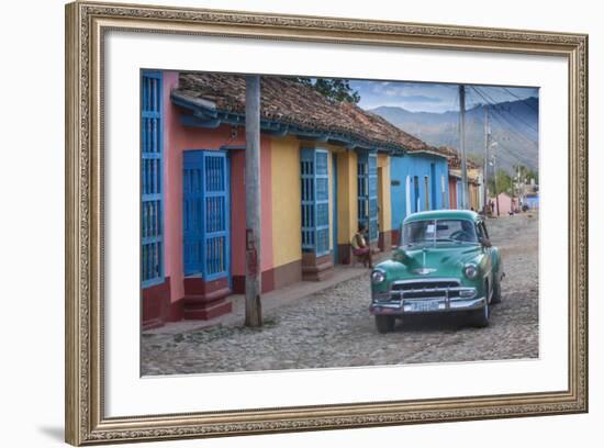 Cuba, Trinidad, Classic American Car in Historical Center-Jane Sweeney-Framed Photographic Print