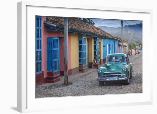 Cuba, Trinidad, Classic American Car in Historical Center-Jane Sweeney-Framed Photographic Print