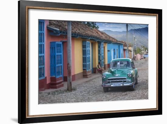 Cuba, Trinidad, Classic American Car in Historical Center-Jane Sweeney-Framed Photographic Print