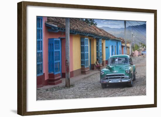 Cuba, Trinidad, Classic American Car in Historical Center-Jane Sweeney-Framed Photographic Print