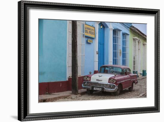 Cuba, Trinidad, Classic American Car in Historical Center-Jane Sweeney-Framed Photographic Print