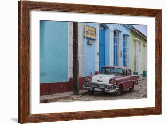 Cuba, Trinidad, Classic American Car in Historical Center-Jane Sweeney-Framed Photographic Print