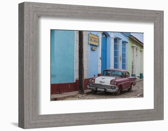 Cuba, Trinidad, Classic American Car in Historical Center-Jane Sweeney-Framed Photographic Print