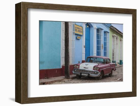 Cuba, Trinidad, Classic American Car in Historical Center-Jane Sweeney-Framed Photographic Print