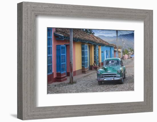 Cuba, Trinidad, Classic American Car in Historical Center-Jane Sweeney-Framed Photographic Print
