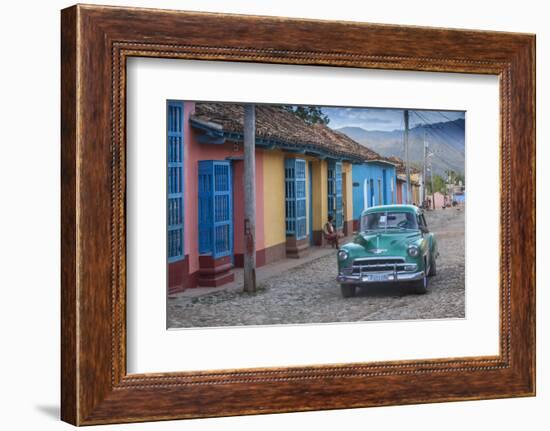 Cuba, Trinidad, Classic American Car in Historical Center-Jane Sweeney-Framed Photographic Print