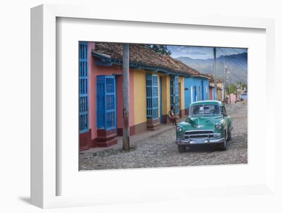 Cuba, Trinidad, Classic American Car in Historical Center-Jane Sweeney-Framed Photographic Print