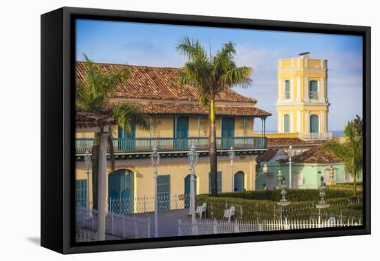 Cuba, Trinidad, Plaza Mayor, Galeria De Arte-Jane Sweeney-Framed Premier Image Canvas